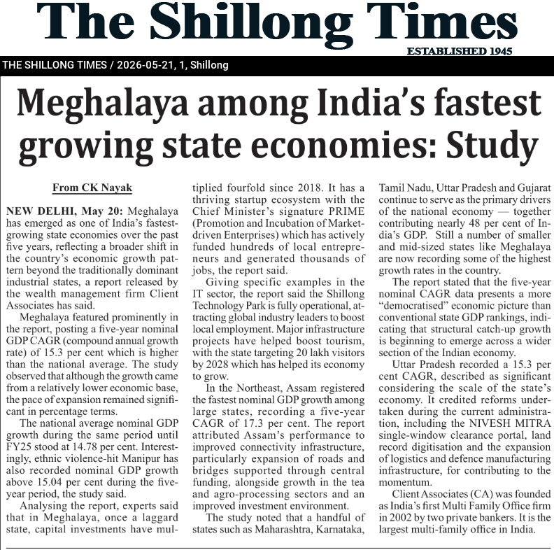 Meghalaya among India’s fastest growing state economies: Study