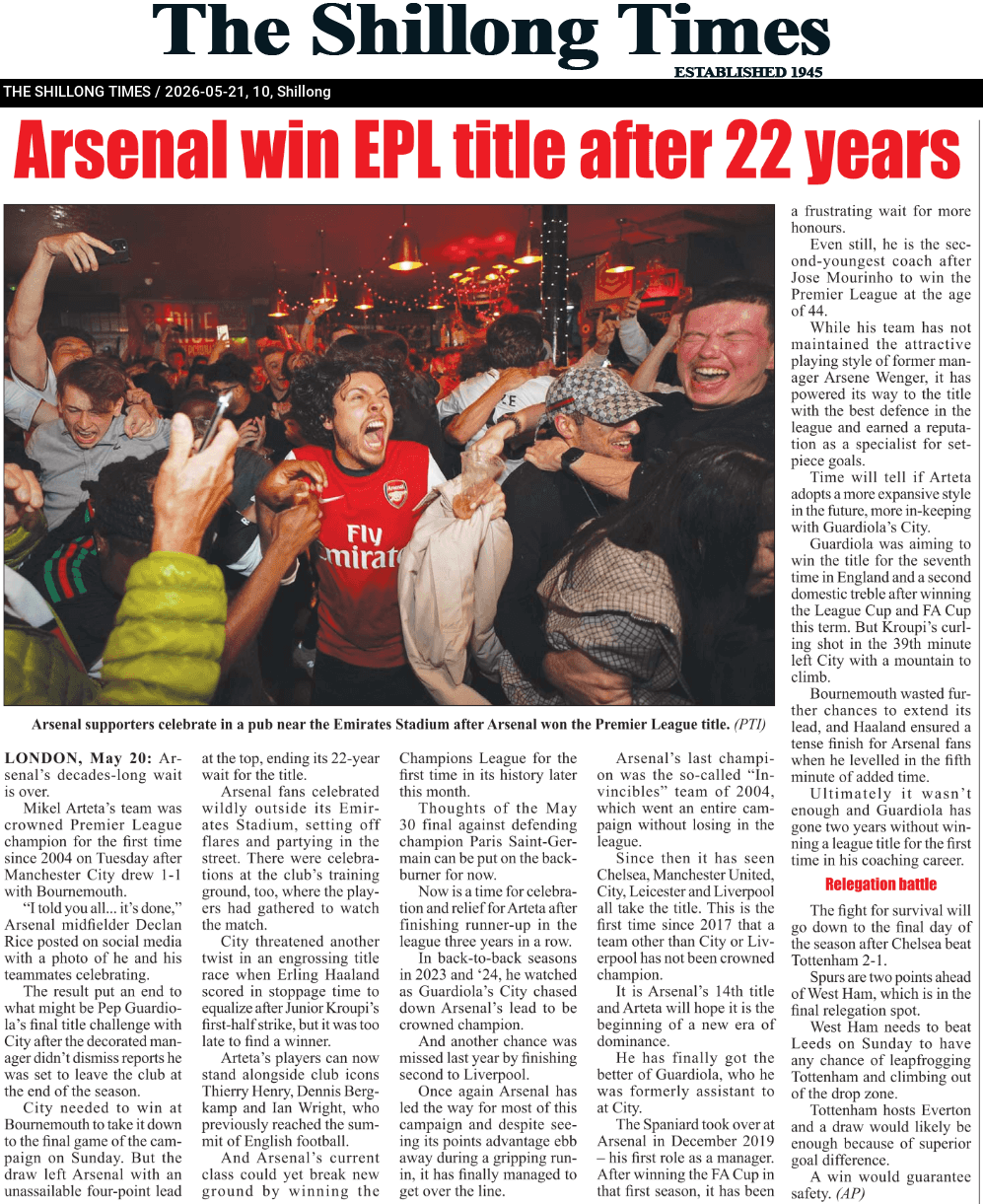 Arsenal win EPL title after 22 years