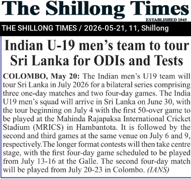Indian U-19 men’s team to tour Sri Lanka for ODIs and Tests