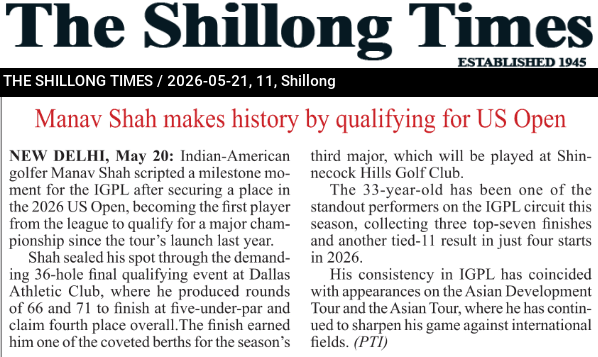 Manav Shah makes history by qualifying for US Open