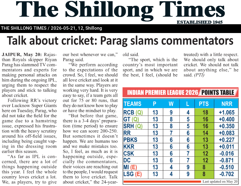 Talk about cricket: Parag slams commentators