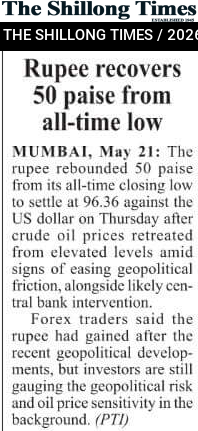 Rupee recovers 50 paise from all-time low