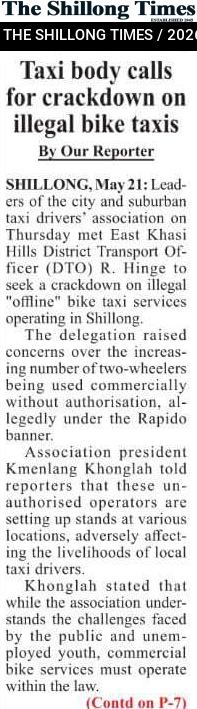 Taxi body calls for crackdown on illegal bike taxis
