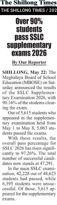 Over 90% students pass SSLC supplementary exams 2026