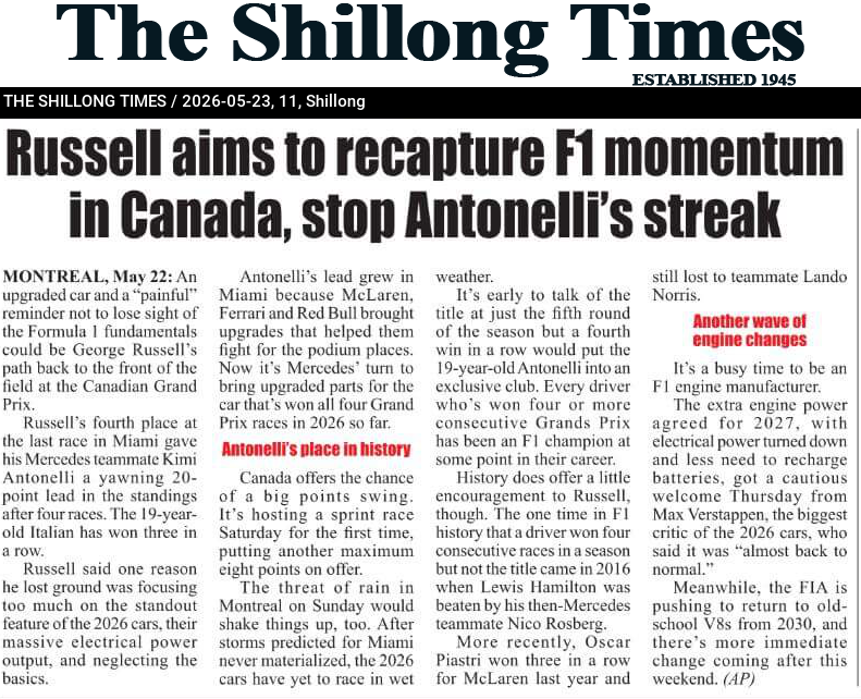 Russell aims to recapture F1 momentum in Canada, stop Antonelli’s streak