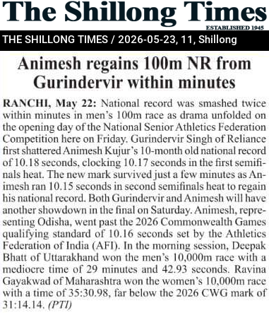Animesh regains 100m NR from Gurindervir within minutes