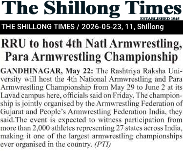 RRU to host 4th Natl Armwrestling, Para Armwrestling Championship
