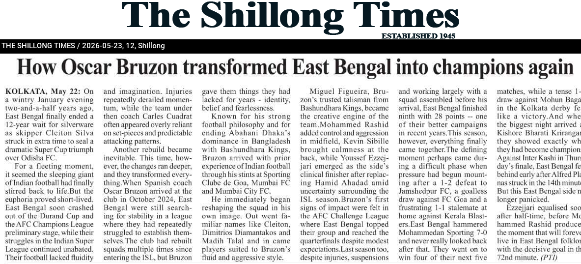 How Oscar Bruzon transformed East Bengal into champions again