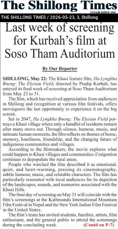Last week of screening for Kurbah’s film at Soso Tham Auditorium
