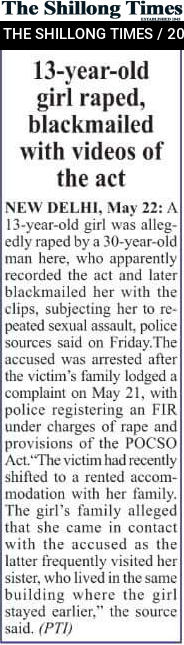 13-year-old girl raped, blackmailed with videos of the act