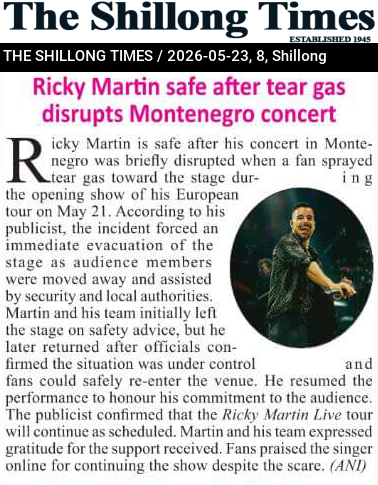 Ricky Martin safe after tear gas disrupts Montenegro concert