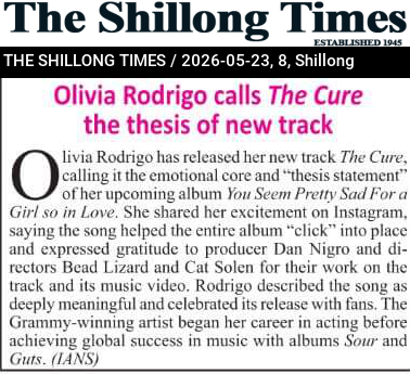 Olivia Rodrigo calls The Cure the thesis of new track