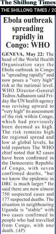 Ebola outbreak spreading rapidly in Congo: WHO