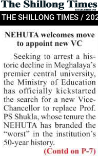 NEHUTA welcomes move to appoint new VC