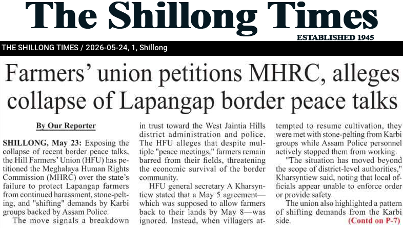 Farmers’ union petitions MHRC, alleges collapse of Lapangap border peace talks