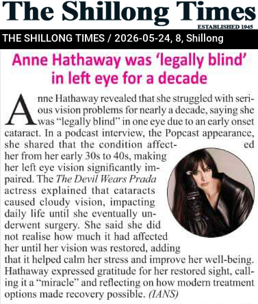 Anne Hathaway was ‘legally blind’ in left eye for a decade