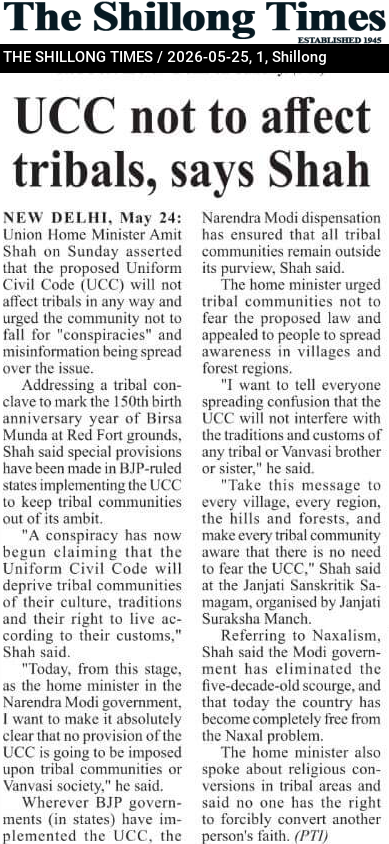 UCC not to affect tribals, says Shah