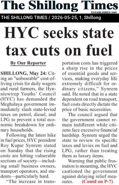 HYC seeks state tax cuts on fuel