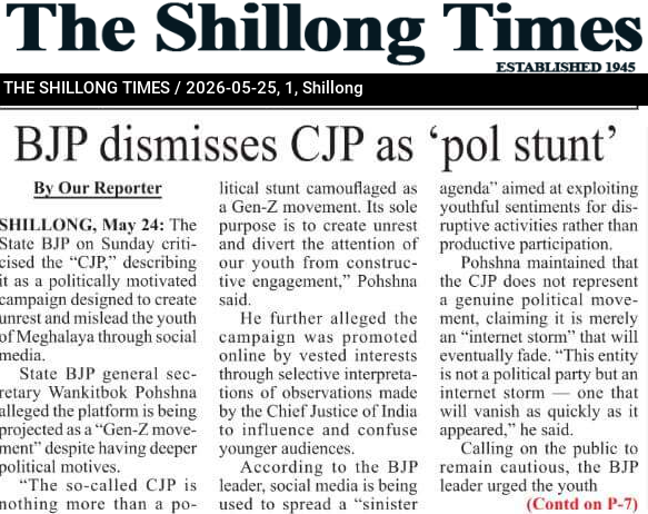 BJP dismisses CJP as ‘pol stunt’