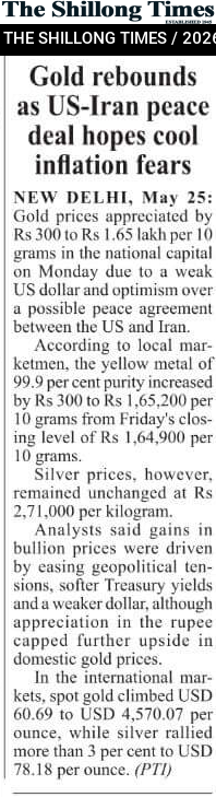 Gold rebounds as US-Iran peace deal hopes cool inflation fears