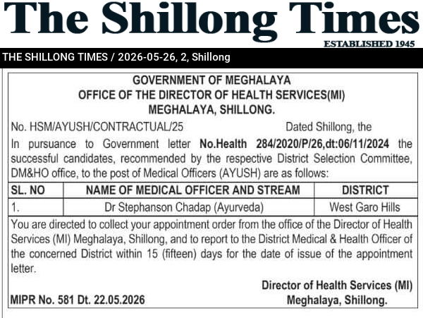 GOVERNMENT OF MEGHALAYA