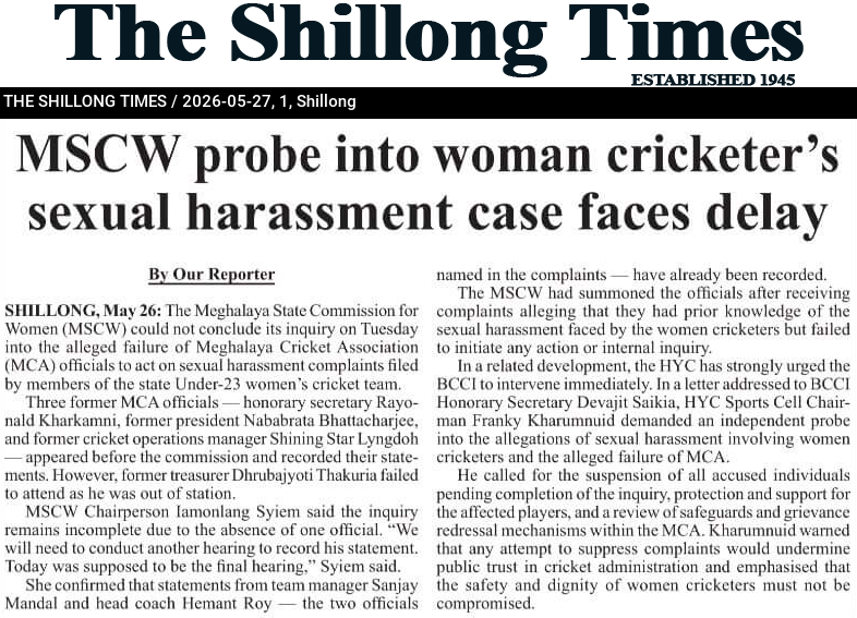 MSCW probe into woman cricketer’s sexual harassment case faces delay