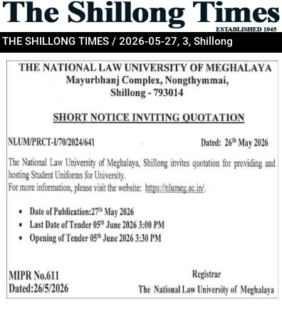 THE NATIONAL LAW UNIVERSITY OF MEGHALAYA