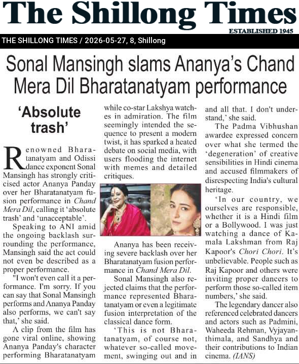 Sonal Mansingh slams Ananya’s Chand Mera Dil Bharatanatyam performance