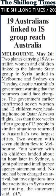 19 Australians linked to IS group reach Australia