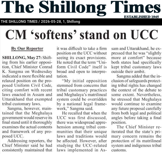 CM ‘softens’ stand on UCC