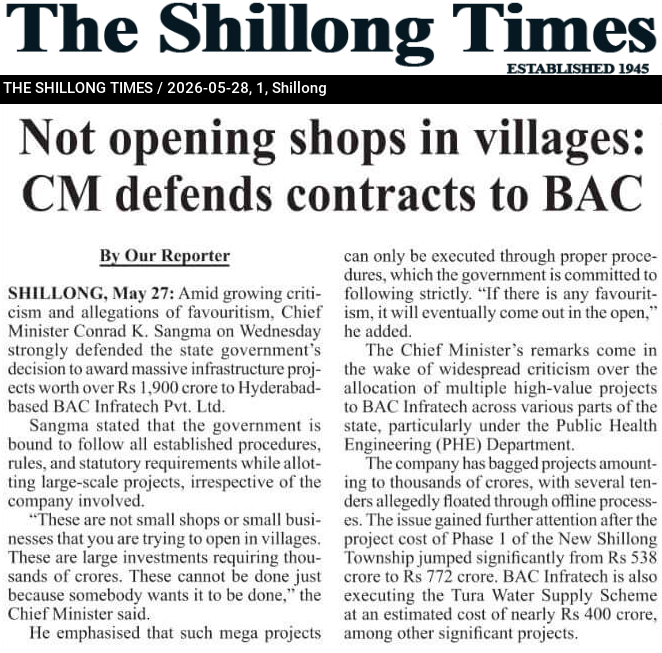 Not opening shops in villages: CM defends contracts to BAC