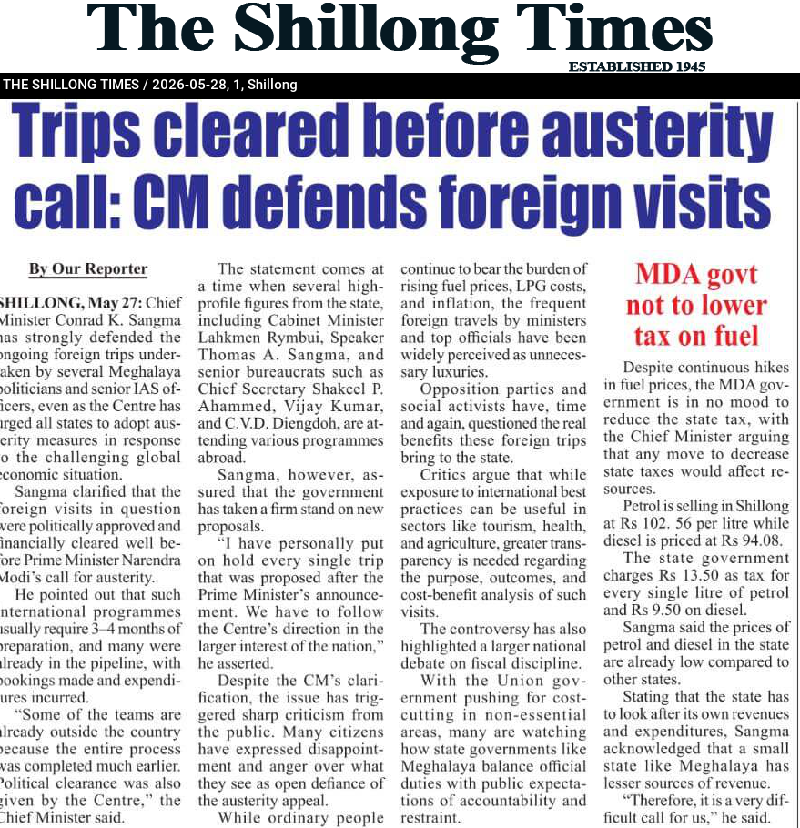 Trips cleared before austerity call: CM defends foreign visits