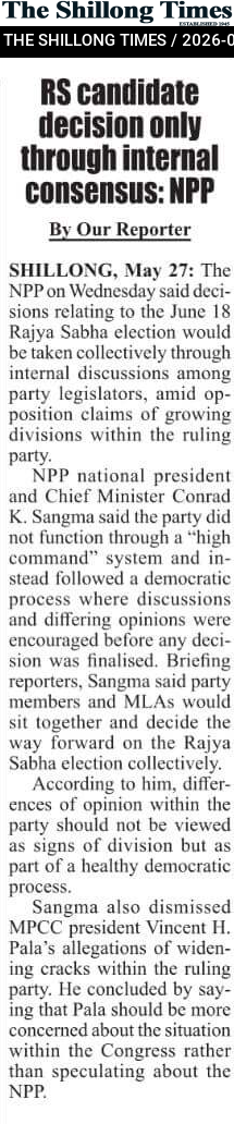RS candidate decision only through internal consensus: NPP
