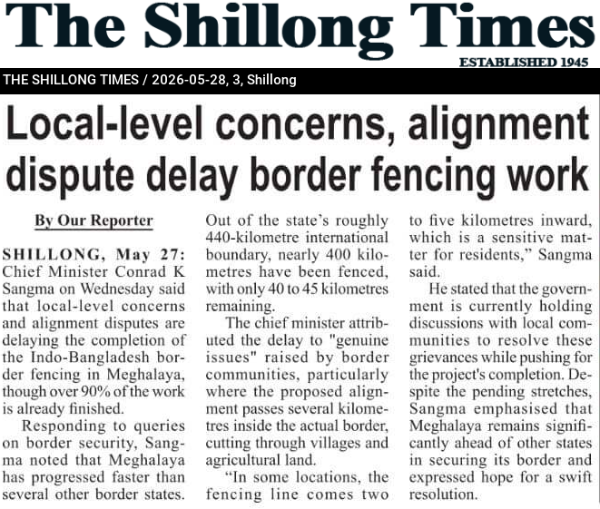 Local-level concerns, alignment dispute delay border fencing work